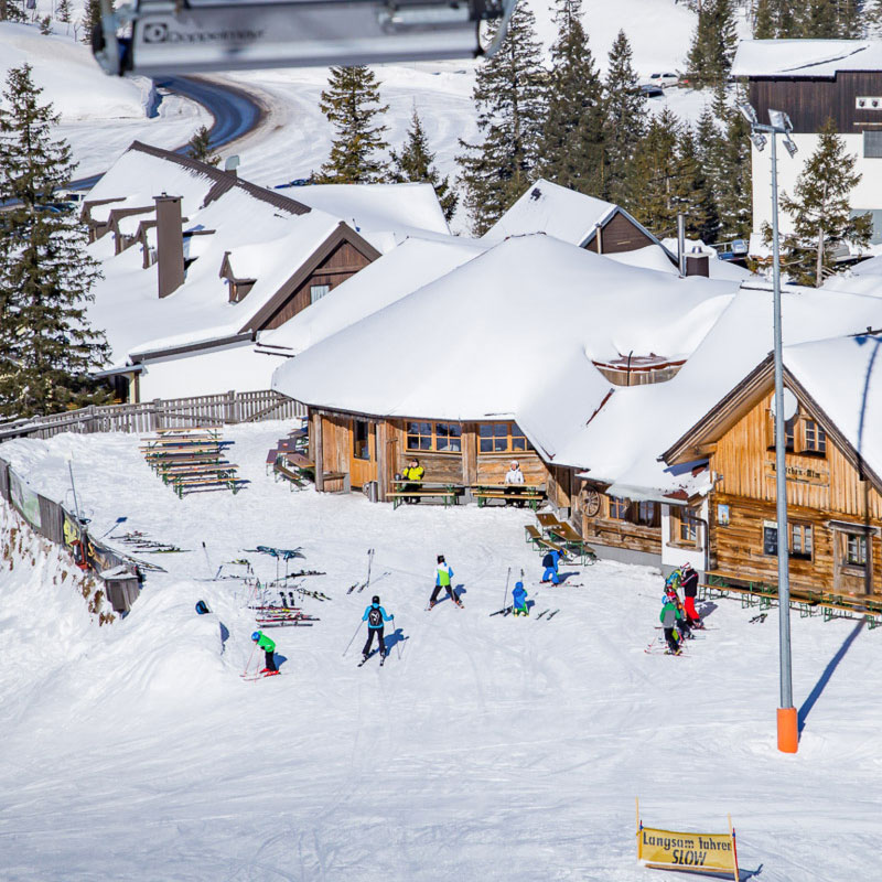 Die Latschen Alm am Hochkar im Winter