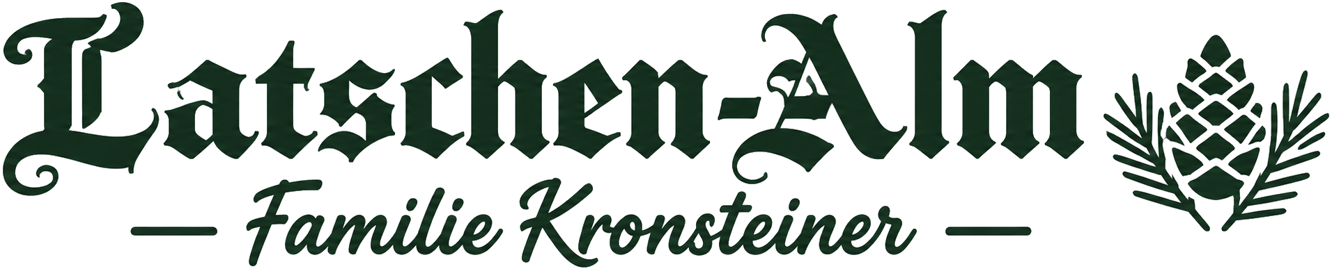 Latschen-Alm Logo Schriftzug